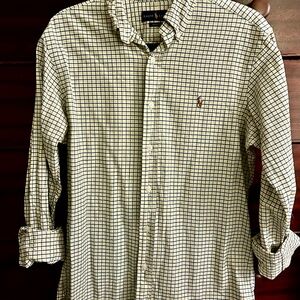 Ralph Lauren Men's Plaid Shirt - yellow and navy